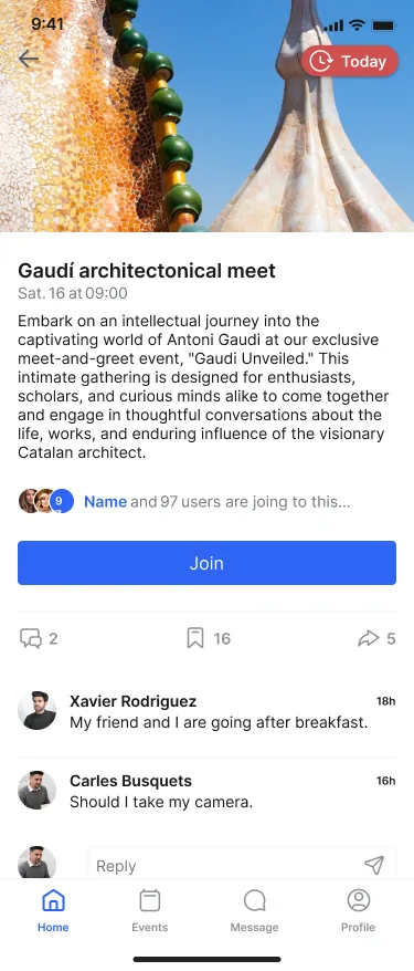 Talk — Made every event social